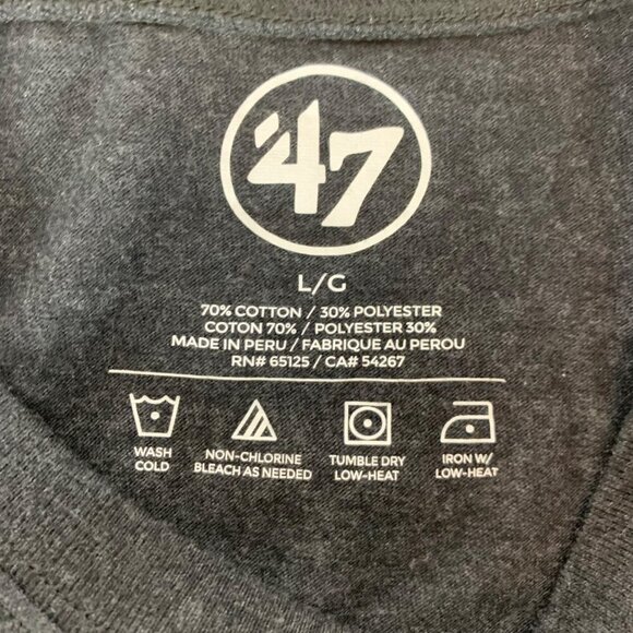 Arizona Diamondbacks MLB Charcoal Gray 47 Brand Short Sleeve Shirt Mens Large - Picture 3 of 5